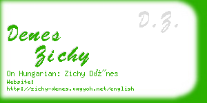 denes zichy business card